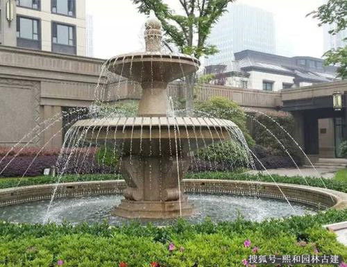 福建石雕水钵喷泉 凝固的流水，永恒的艺术