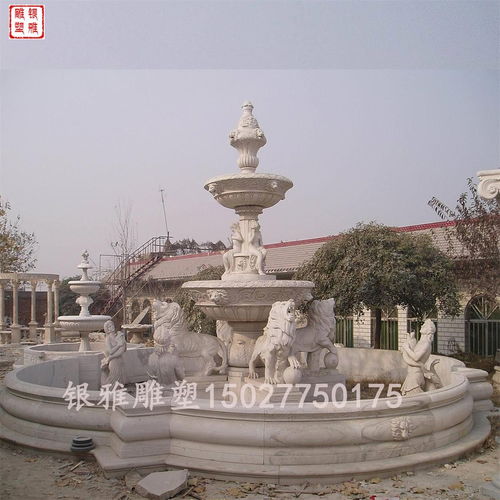 甘南汉白玉石雕喷泉 户外景观的艺术与永恒